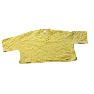 PLANET BY LAUREN G 100%‎ LINEN ASYMMETRICAL OSFA TUNIC BLOUSE MADE IN USA One Sz